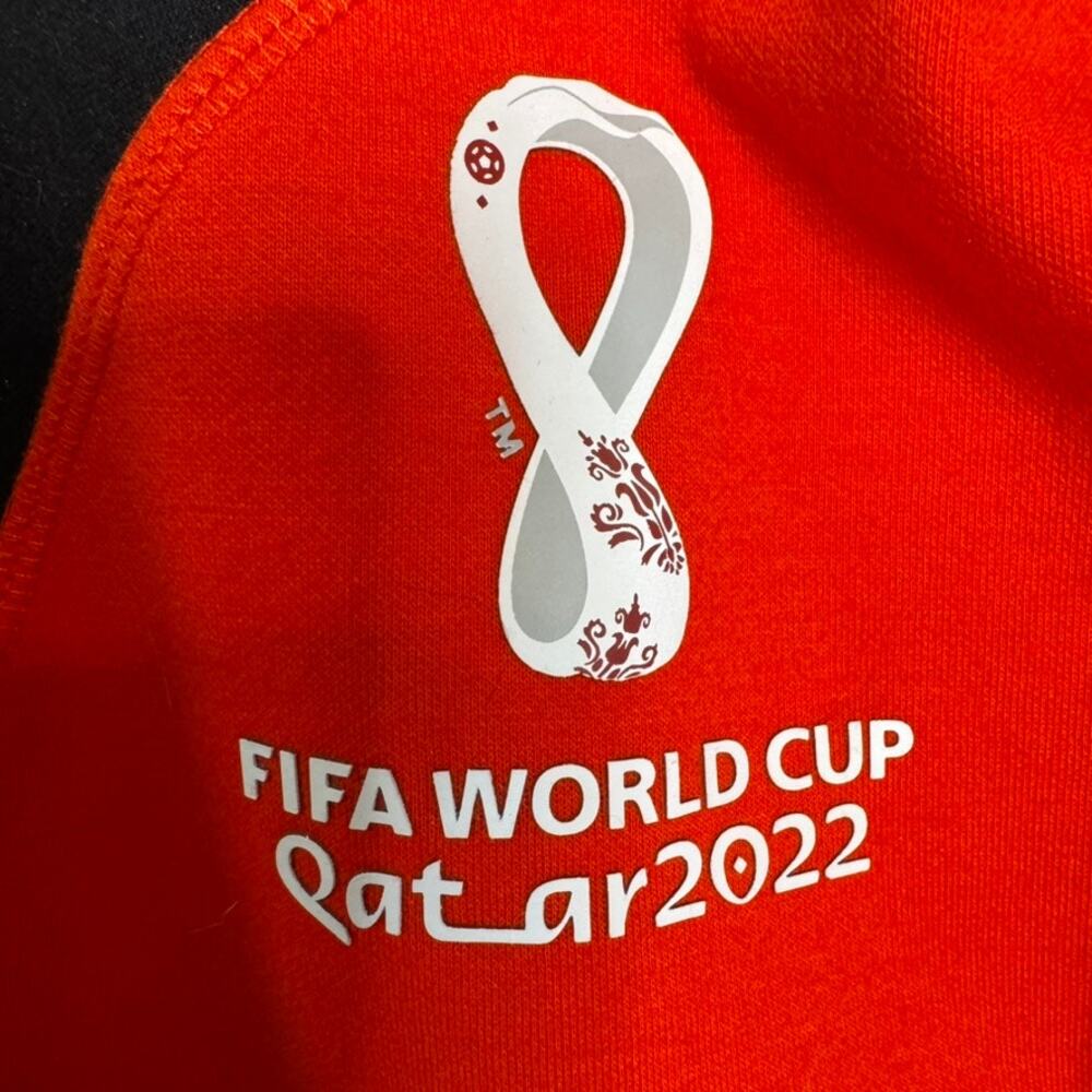Portugal FIFA World Cup Qatar 2022 Hoodie Red Black Soccer Fan Sweatshirt M - Picture 4 of 11